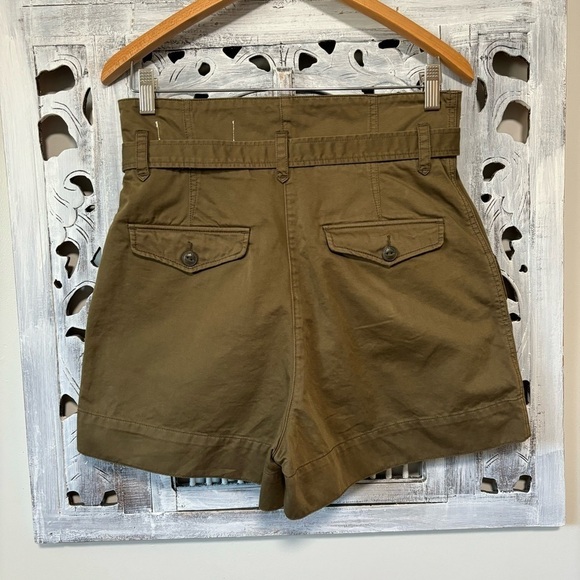 NWOT Rag & Bone Field Cargo High Waist  Tie Army Green Military Shorts - Picture 10 of 14